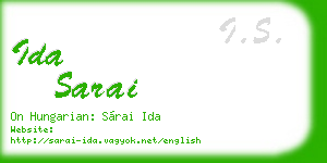 ida sarai business card